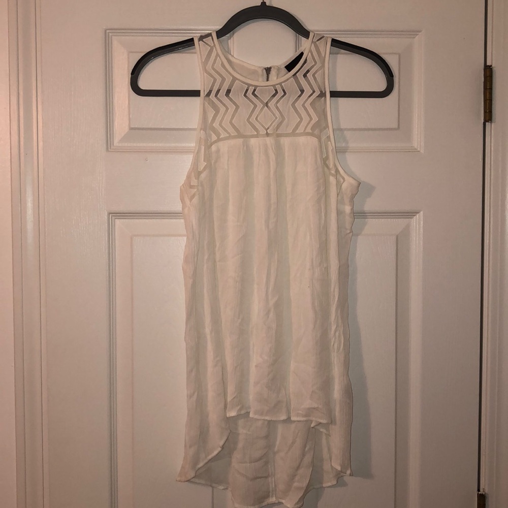White High-Low Tank Top